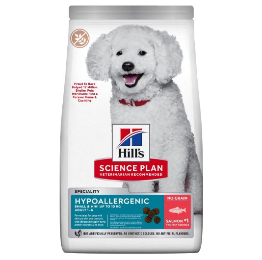 Hill’s Science Plan Hypoallergenic Small & Mini Adult Dry Dog Food with Salmon (1.5KG) - Shopivet.com