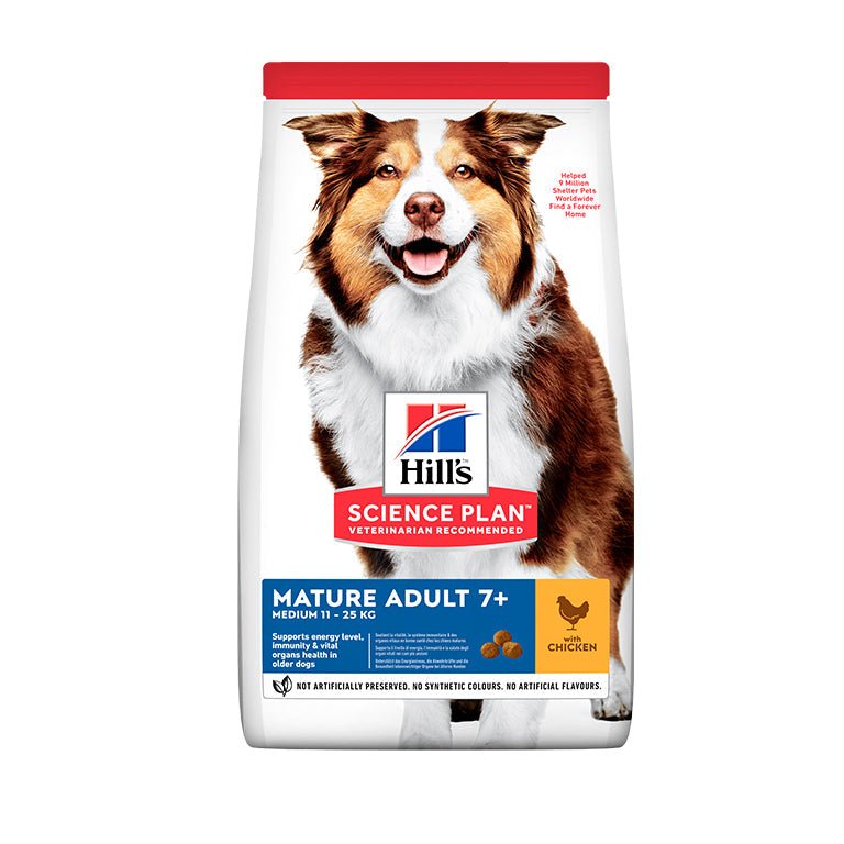 Hill’s Science Plan Medium Mature Adult 7+ Dog Food With Chicken (2.5kg) - Shopivet.com