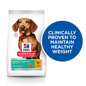 Hill’s Science Plan Perfect Weight Small & Mini Adult Dog Food With Chicken (1.5kg) - Shopivet.com