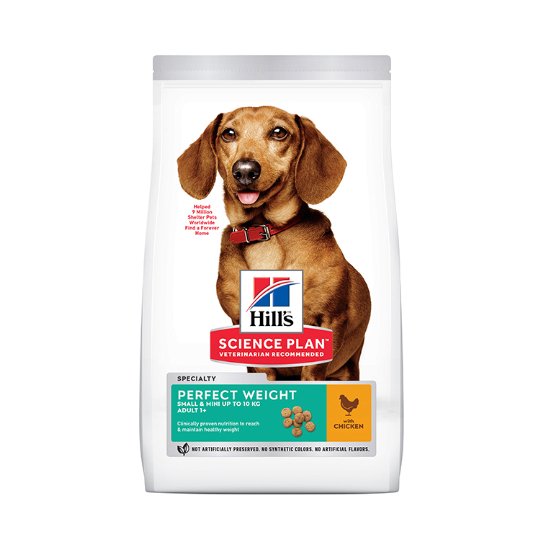 Hill’s Science Plan Perfect Weight Small & Mini Adult Dog Food With Chicken (1.5kg) - Shopivet.com