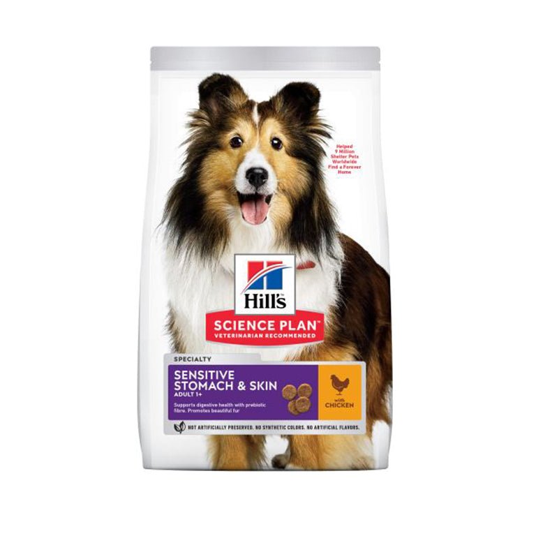 Hill’s Science Plan Sensitive Stomach & Skin Medium Adult Dog Food With Chicken (2.5kg) - Shopivet.com