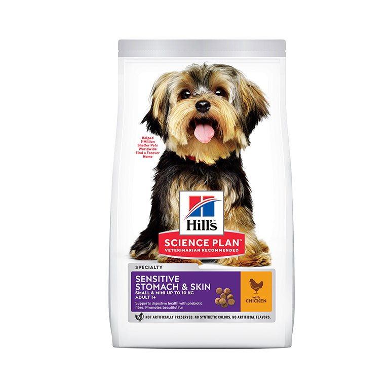 Hill’s Science Plan Sensitive Stomach & Skin Small & Mini Adult Dog Food With Chicken (1.5kg) - Shopivet.com