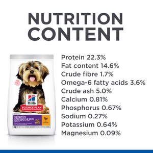 Hill’s Science Plan Sensitive Stomach & Skin Small & Mini Adult Dog Food With Chicken (1.5kg) - Shopivet.com