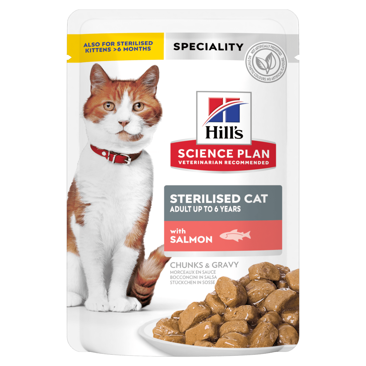 Hill’s Science Plan Sterilised Cat Adult Cat Wet Food With Salmon Pouches (12x85g) - Shopivet.com