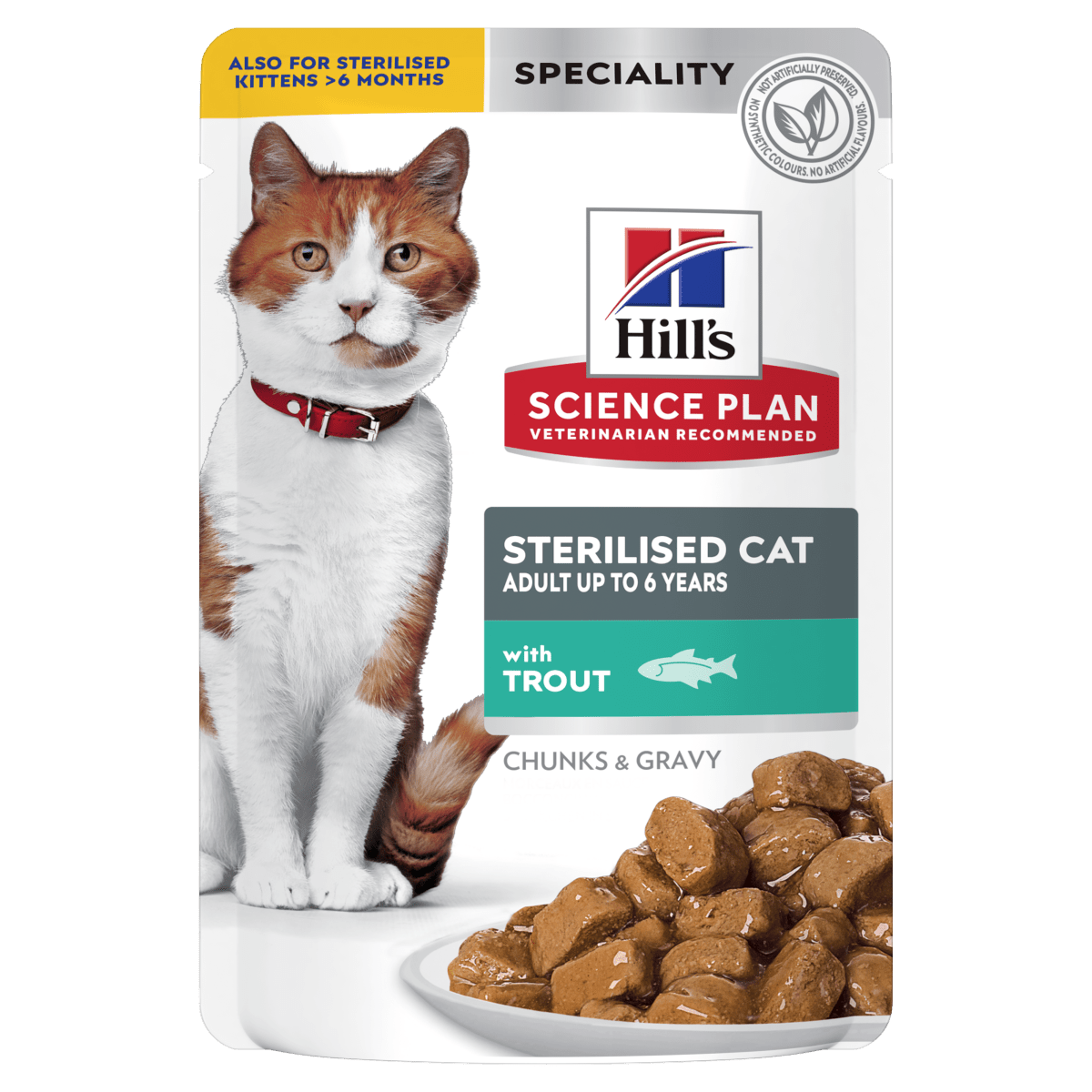 Hill’s Science Plan Sterilised Cat Adult Cat Wet Food With Trout Pouches (12x85g) - Shopivet.com
