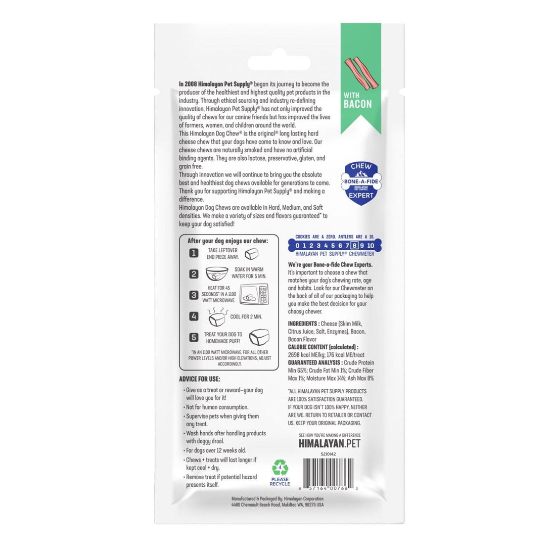 Himalayan Dog Chew Bacon – Medium - Shopivet.com