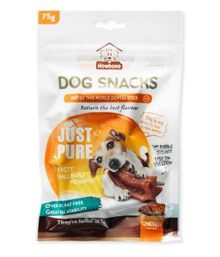 Howbone Dental Stick - Dog Snack 75g - Chicken Flavour - Shopivet.com