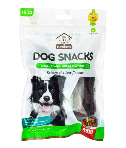Howbone Dog Snack - Small Bone 270g (15pcs/pack) - Beef Flavour - Shopivet.com