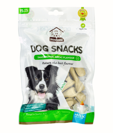 Howbone Dog Snack - Small Bone 270g (15pcs/pack) - Milk Flavour - Shopivet.com