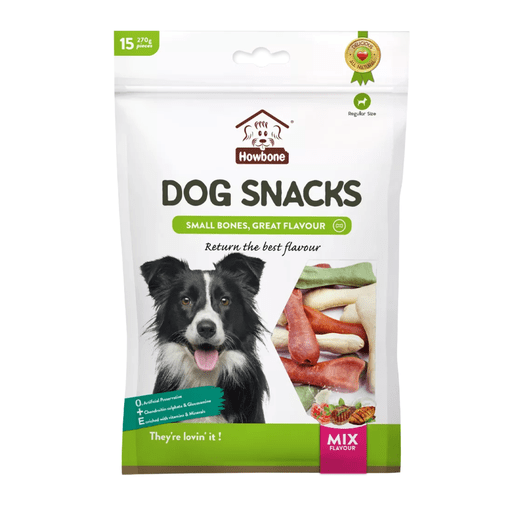 Howbone Dog Snack - Small Bone Mix Flavour 15pcs/pack (270g) - Shopivet.com