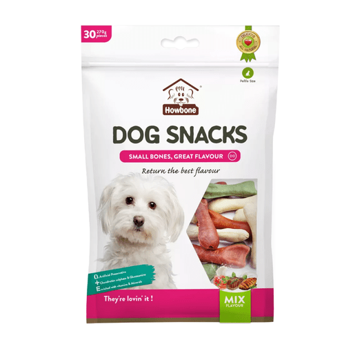 Howbone Dog Snack - Small Bone Mix Flavour 30pcs/pack (270g) - Shopivet.com
