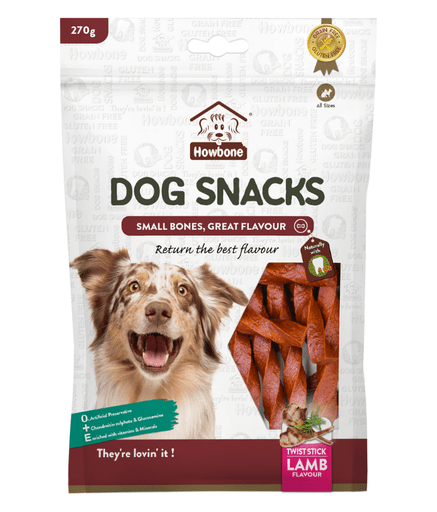 Howbone Dog Snack - Twist Stick 270g - Lamb Flavour - Shopivet.com