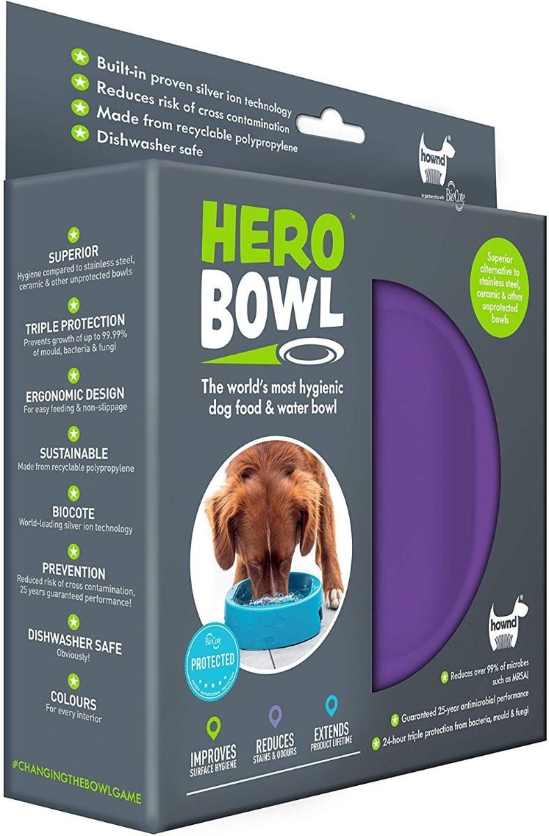 Hownd Hero Dog Bowl - LAVENDER Small - Shopivet.com