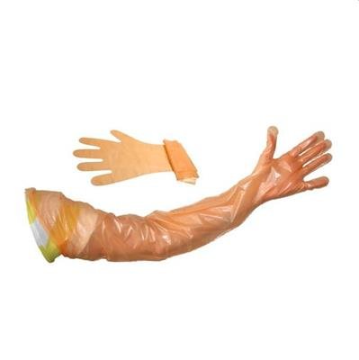 Hs Vet Glove Sensitive Orange Female 100 - Shopivet.com