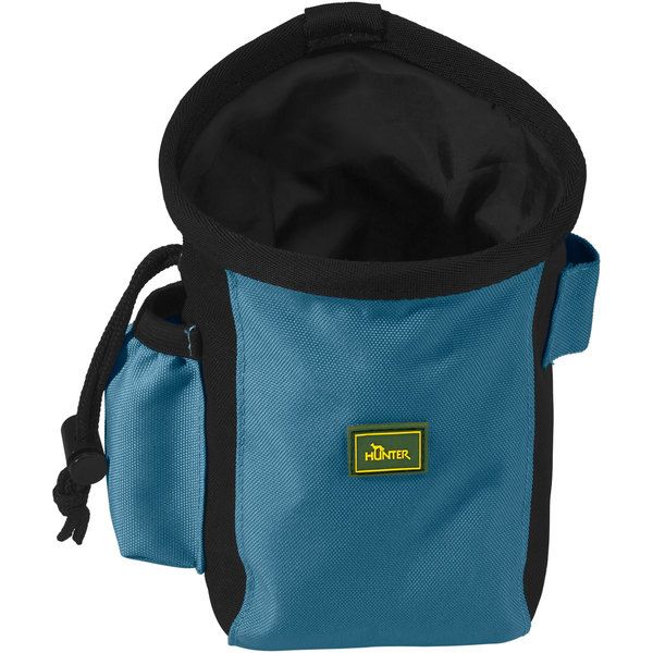 Hunter Bugrino Standard Belt Treat Bag - BLACK/BLUE Large - Shopivet.com