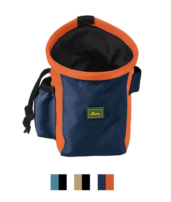 Hunter Bugrino Standard Belt Treat Bag - ORANGE/BLUE Large - Shopivet.com