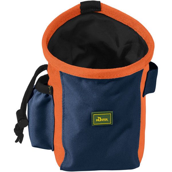 Hunter Bugrino Standard Belt Treat Bag - ORANGE/BLUE Large - Shopivet.com