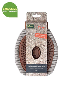 Hunter Spa Grooming Glove - Grey/Brown - Shopivet.com