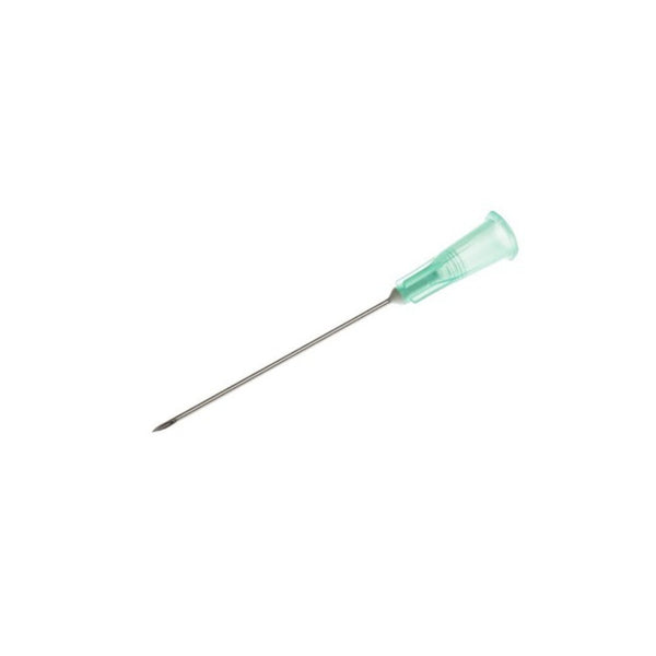 Hypodermic Needle, RW, Long bevel, Luerlock, 21G Green - Shopivet.com
