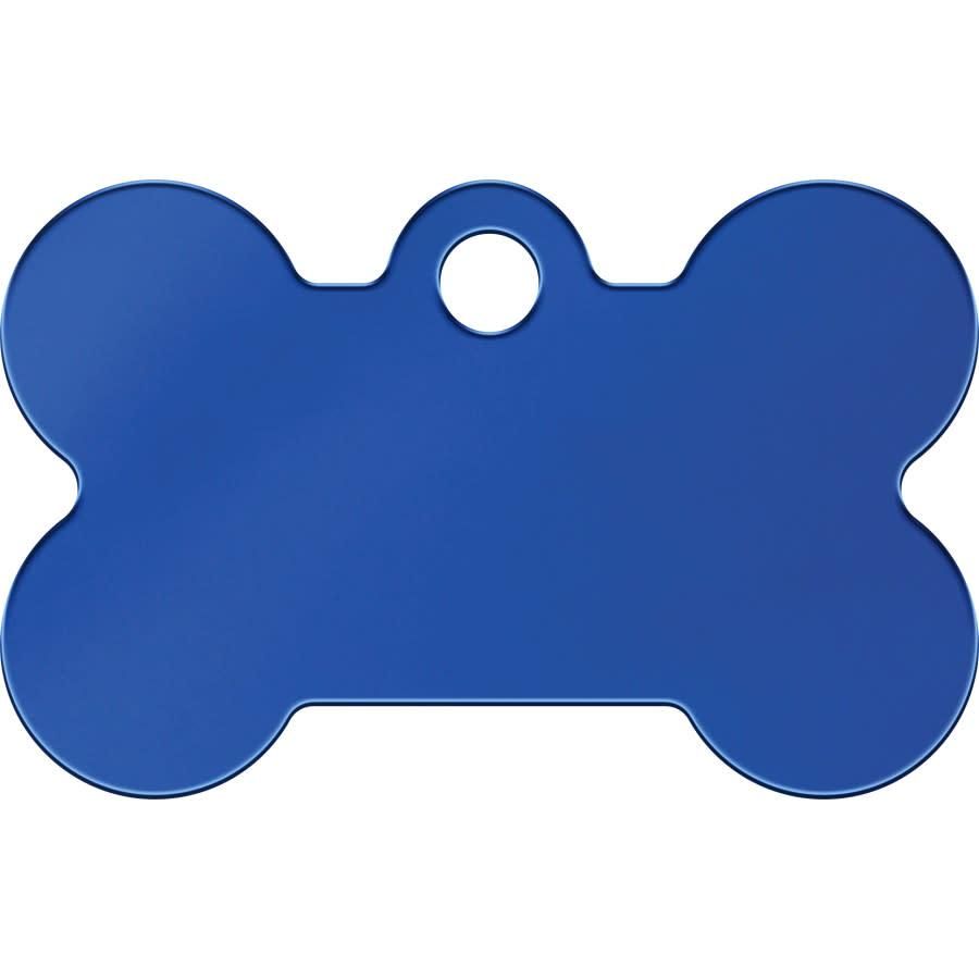 ID Tag Bone Anodized Aluminum - BLUE - Shopivet.com