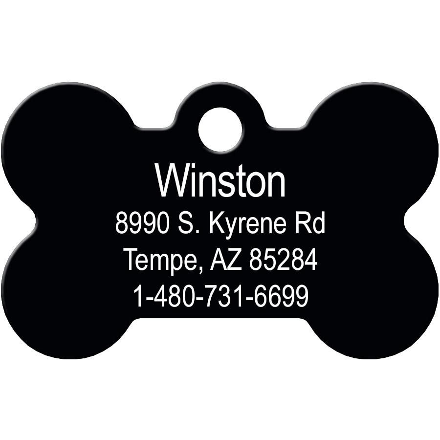 ID Tag Bone Anodized Aluminum - GREEN - Shopivet.com