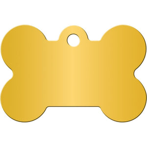 ID Tag Bone Anodized Aluminum - Mustard - Shopivet.com