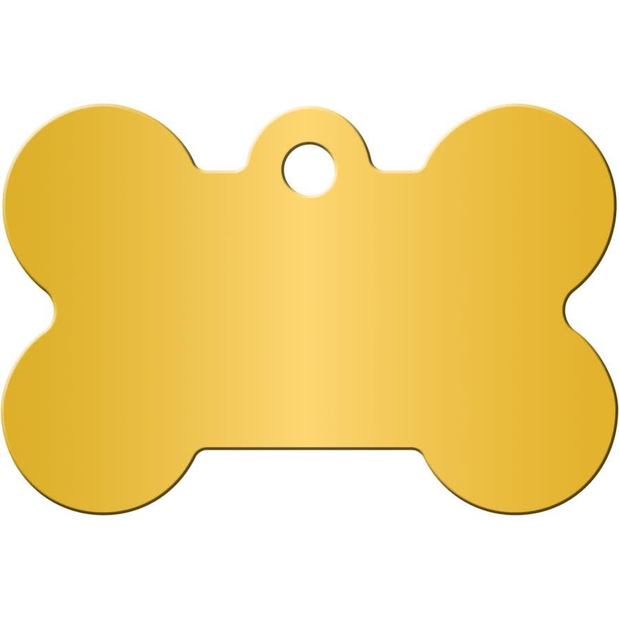 ID Tag Bone Anodized Aluminum - Mustard - Shopivet.com