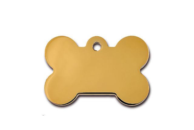 ID Tag Bone Brass - GOLD - Shopivet.com