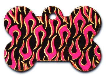 ID Tag Bone Painted Flame - Shopivet.com