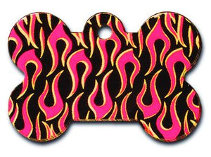 ID Tag Bone Painted Flame - Shopivet.com