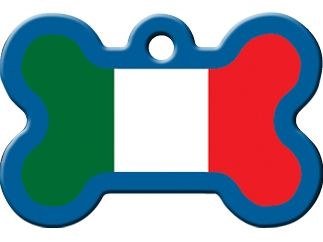 ID Tag Bone Painted Italian Flag - Shopivet.com