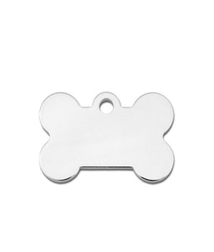 ID Tag Bone Small Chrome - Shopivet.com