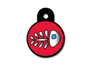 ID Tag Circle Fish Skeleton - Small - Shopivet.com