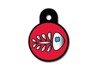 ID Tag Circle Fish Skeleton - Small - Shopivet.com