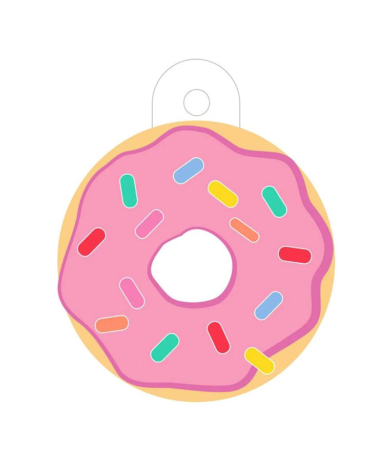 ID Tag Circle large Pink Donut - Pink Large - Shopivet.com