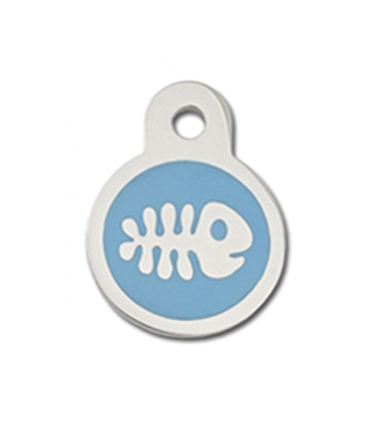 ID Tag Circle Small Blue Epoxy Fish - Shopivet.com