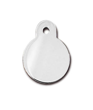 ID Tag Circle Small Brass - Chrome - Shopivet.com