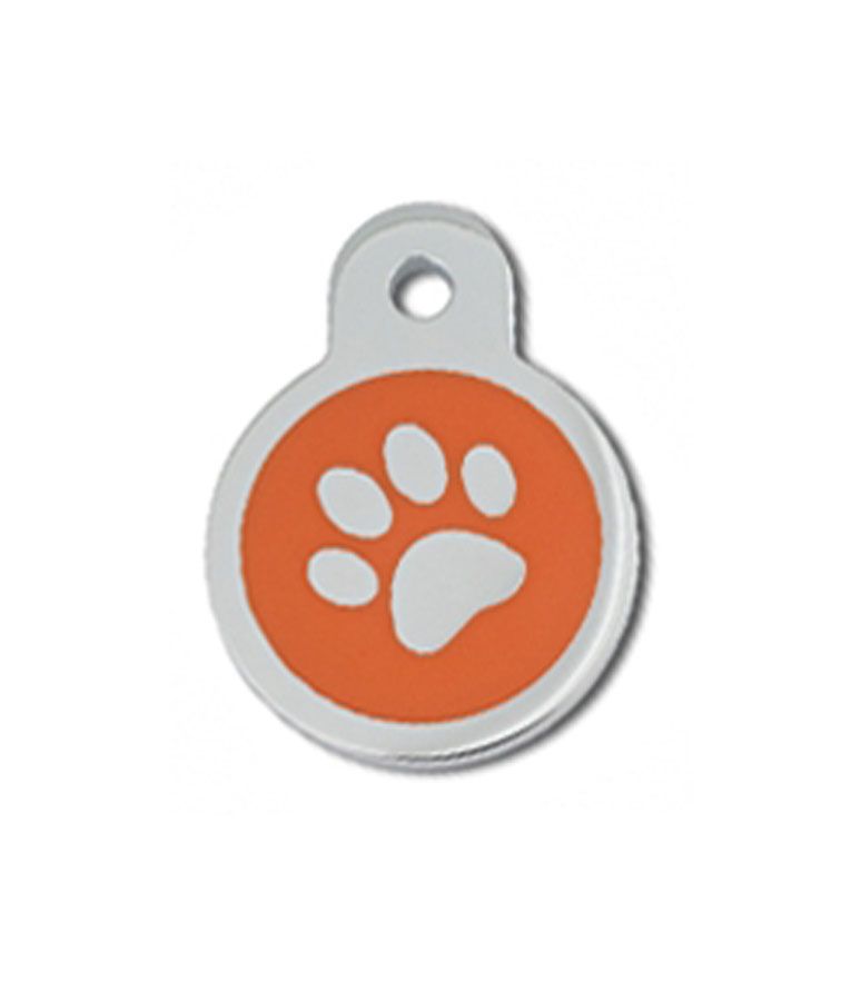 ID Tag Circle Small Epoxy Paw - Shopivet.com