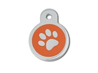 ID Tag Circle Small Epoxy Paw - Shopivet.com