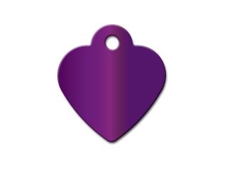 ID Tag Heart Small Purple - Small - Shopivet.com