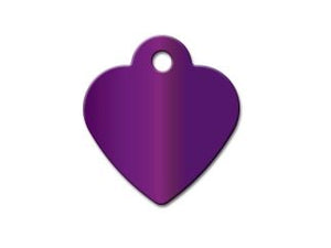 ID Tag Heart Small Purple - Small - Shopivet.com