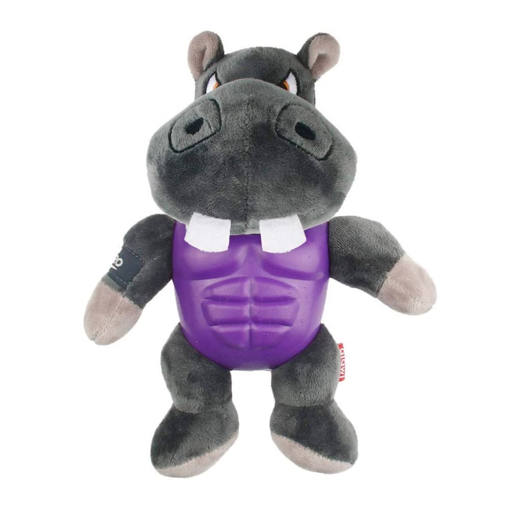 Im Hero Armor Hippo TPR Plush with Squeaker Dog Toy - Shopivet.com
