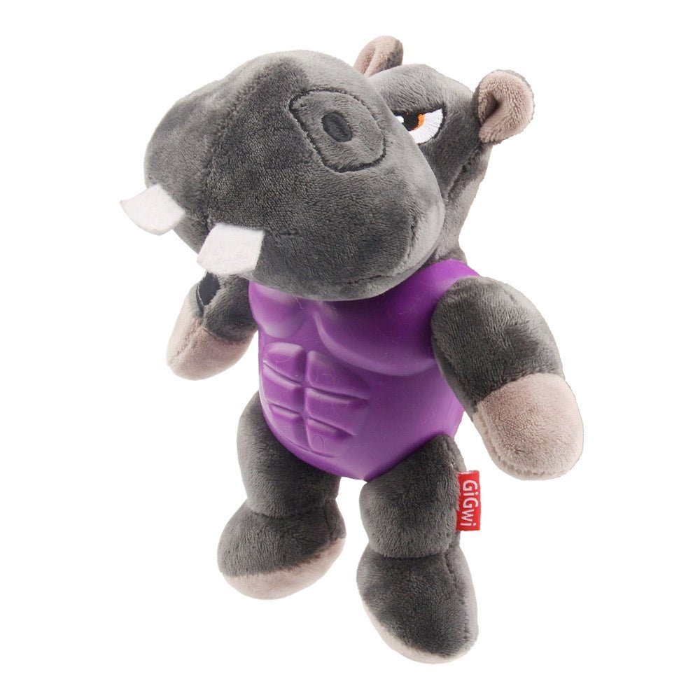 Im Hero Armor Hippo TPR Plush with Squeaker Dog Toy - Shopivet.com