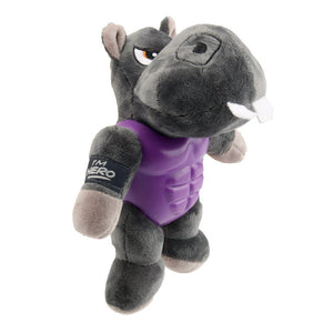 Im Hero Armor Hippo TPR Plush with Squeaker Dog Toy - Shopivet.com