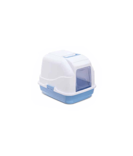 IMAC Cat - Hooded Cat Toilets - 50 x 40 x 40cm[Color - Blue] - Shopivet.com