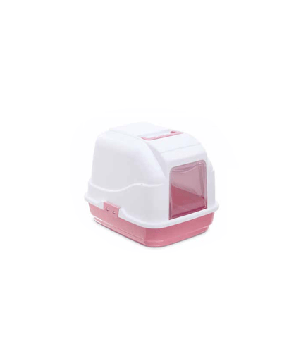 IMAC Cat - Hooded Cat Toilets - 50 x 40 x 40cm[Color - Pink] - Shopivet.com