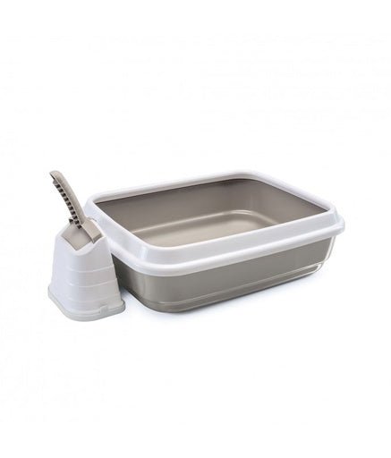 IMAC Duo Litter Trays for Cats[Color - Grey, Dimension - 59 x 40 x 28cm] - Shopivet.com