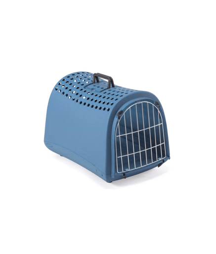 IMAC Linus Carrier for Cats and Dogs - Second Life Plastic - 50 x 32 x 34.5cm[Color - Blue] - Shopivet.com