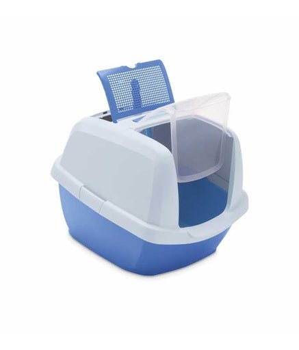 IMAC Maddy Junior - Hooded Cat Toilet - 57x43x41cm[Color - Blue] - Shopivet.com