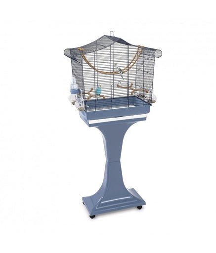 IMAC Sofia Cage for Canaries, Parakeets and Exotic birds[Color - White, Dimension - 63 x 33 x 61 - 133cm] - Shopivet.com